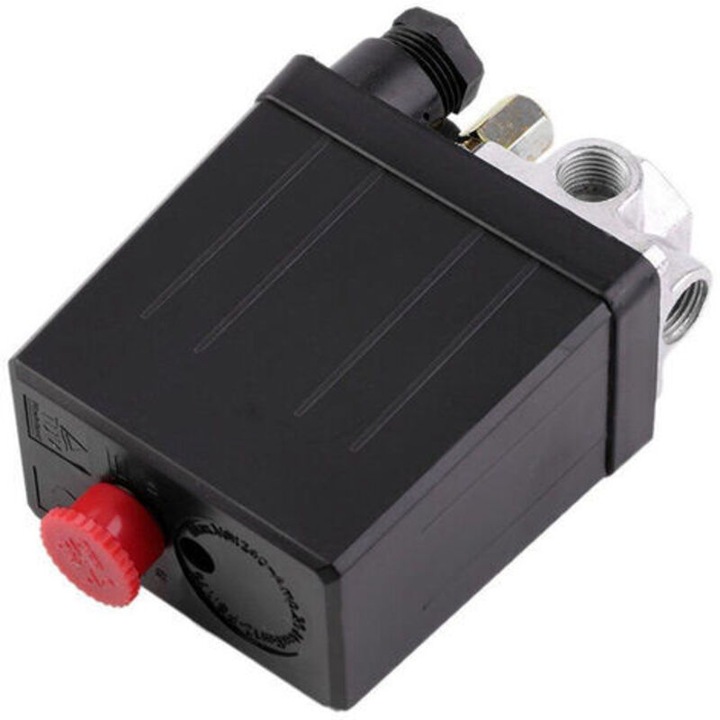 Comutator control compresor aer, negru, 125x80x50mm