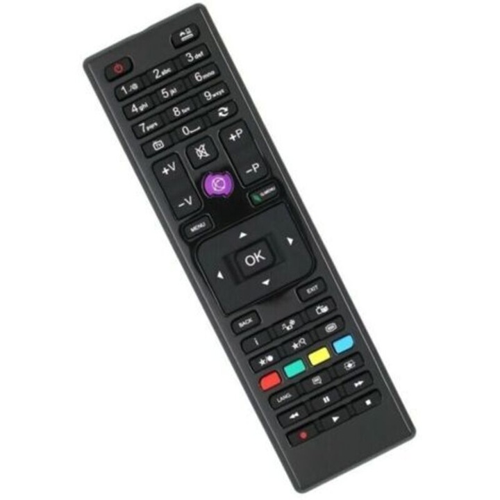 Telecomanda universala RC4875, durabila, butoane moi, negru, 2xAAA