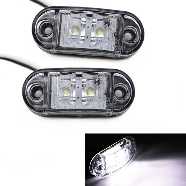 Set 4 lampi laterale LED universale, alb, 6.7x3.8cm