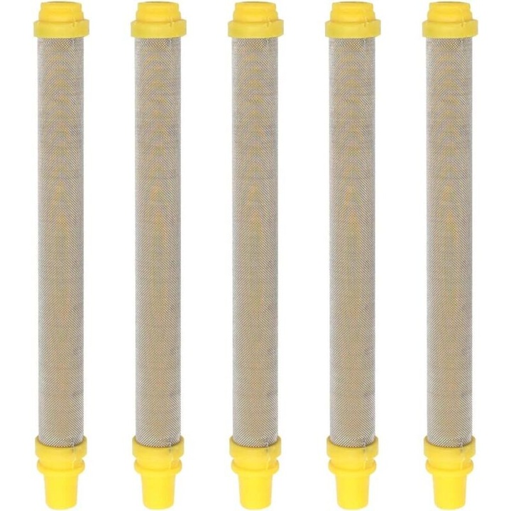 Set 5 filtre pistol pulverizare airless, 100 mesh, galben, 100x10mm