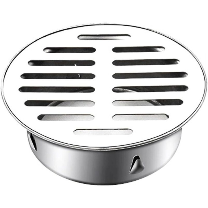 Scurgere pardoseala rotunda inox 110mm anti-blocaj
