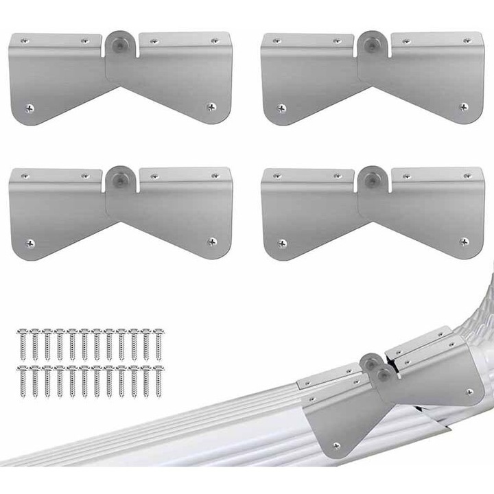 Set 4 balamale extensie jgheab, montaj usor, pentru burlane dreptunghiulare sau patrate