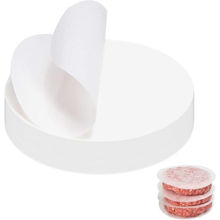 Hartie de copt rotunda 11cm, rezistenta la caldura si impermeabila, set 100 foi