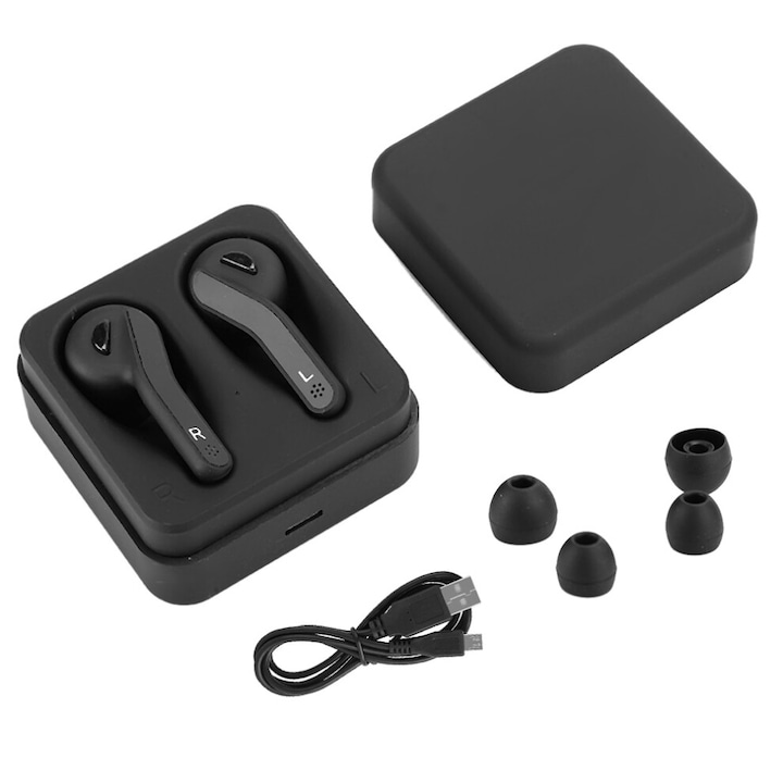 Ergonomikus vezeték nélküli in-ear fülhallgató, sztereó hangzás, mágneses töltés, vízálló