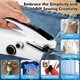 Mini masina de cusut, portabila, Fara fir.Alimentat cu USB/baterie, 5W, 2 viteze, ABS.Impermeabil, fin la atingere, maner antiderapant, usor de utilizat.Reparati haine, manusi, esarfe, perdele, textile etc.Cu clema, rigla de banda, bobine etc.Alb