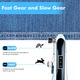 Mini masina de cusut, portabila, Fara fir.Alimentat cu USB/baterie, 5W, 2 viteze, ABS.Impermeabil, fin la atingere, maner antiderapant, usor de utilizat.Reparati haine, manusi, esarfe, perdele, textile etc.Cu clema, rigla de banda, bobine etc.Alb