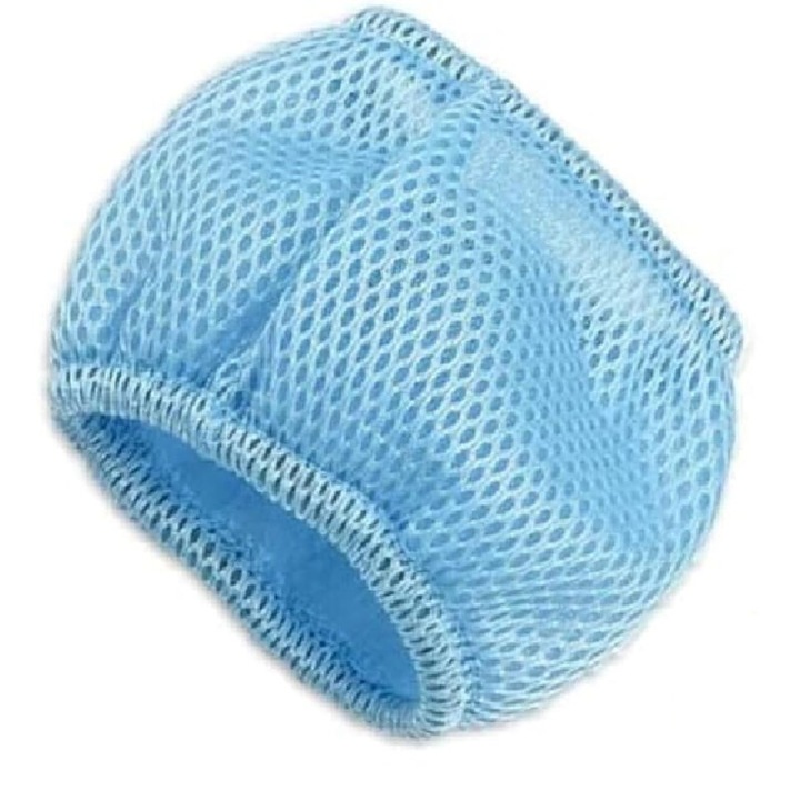 Plasa protectie filtru piscina, albastru, 13.5x9.5cm, poliester