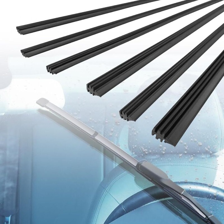 Set 6 lame stergator universal, silicon, 800mm, taietor