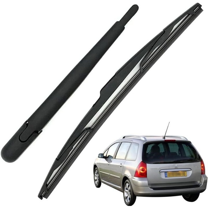 Brat stergator spate si lama, 295x370mm, negru, Peugeot 307 2001-2008