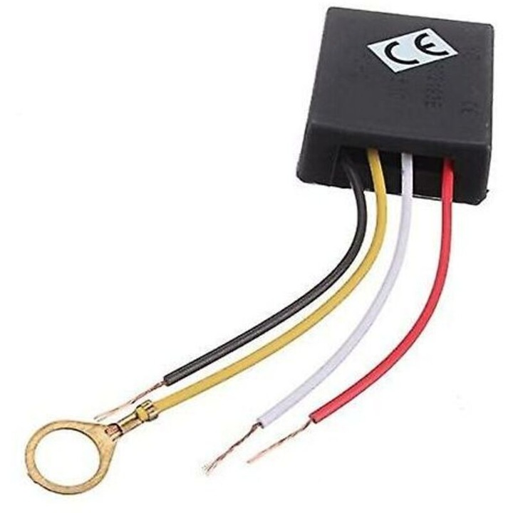 Érintős dimmer kapcsoló 3 fokozatú fekete 220V 15-85W műanyag