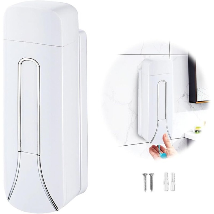 Dozator sapun perete 350ml alb multifunctional