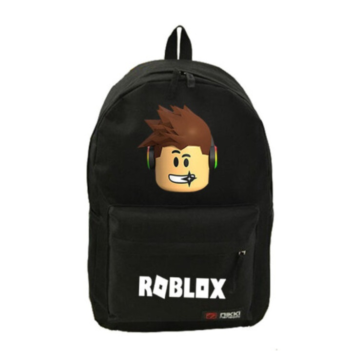 Ghiozdan casual negru Roblox pentru scoala