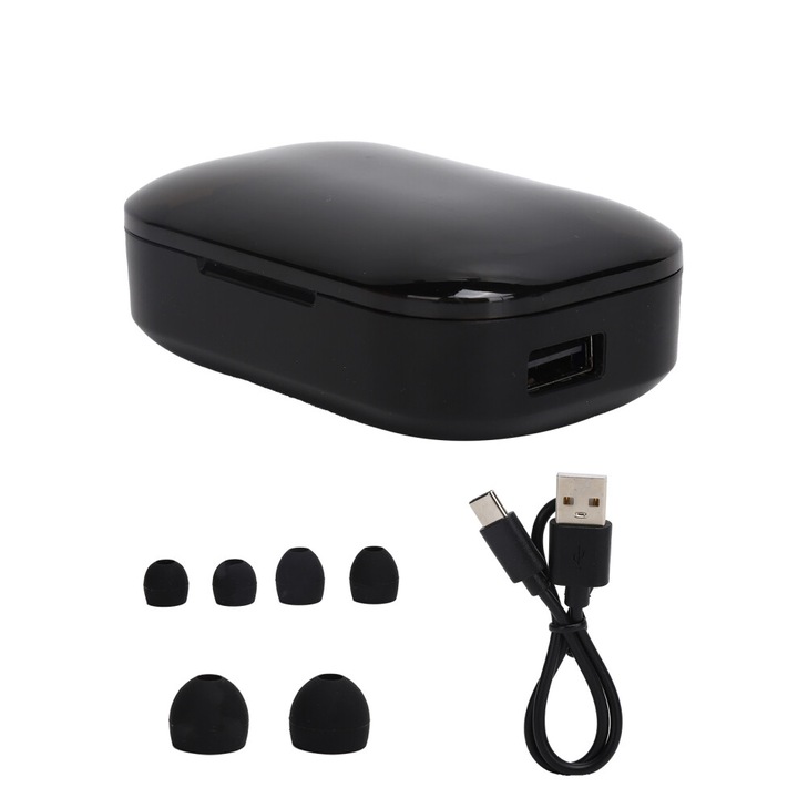 Többcélú vezeték nélküli fülhallgató power bankkal, 2000mAh üzemidő, zajszűrés, érintésvezérlés