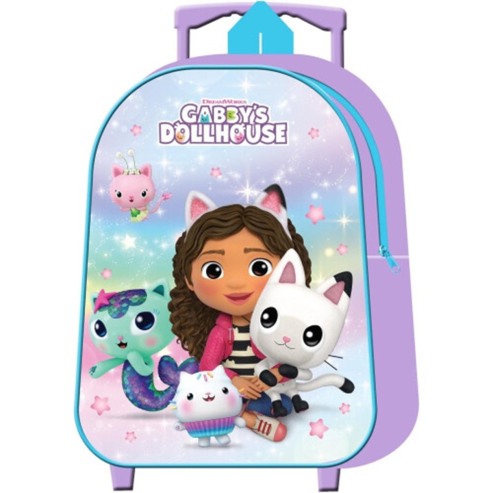 Geanta troler rucsac pentru calatorii multicolor