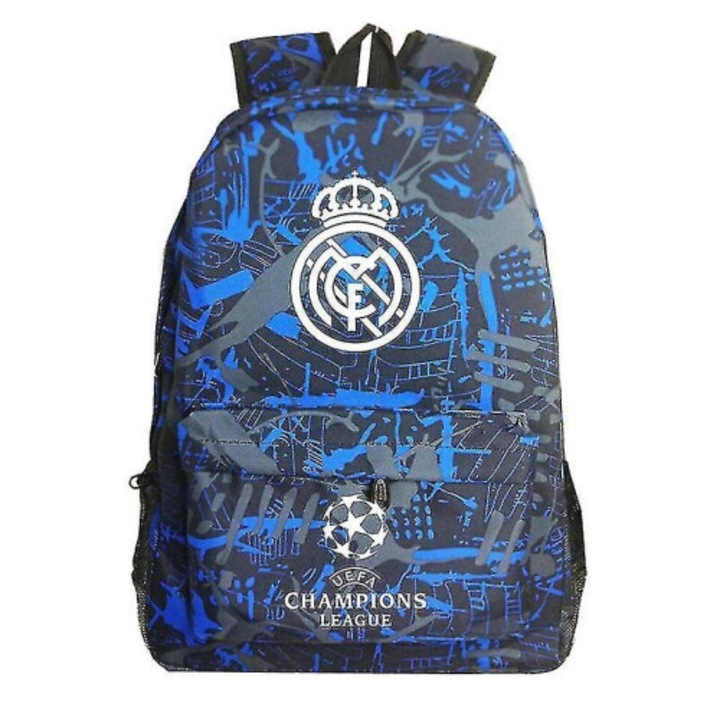 Ghiozdan fan Real Madrid UEFA Champions League graffiti multicolor
