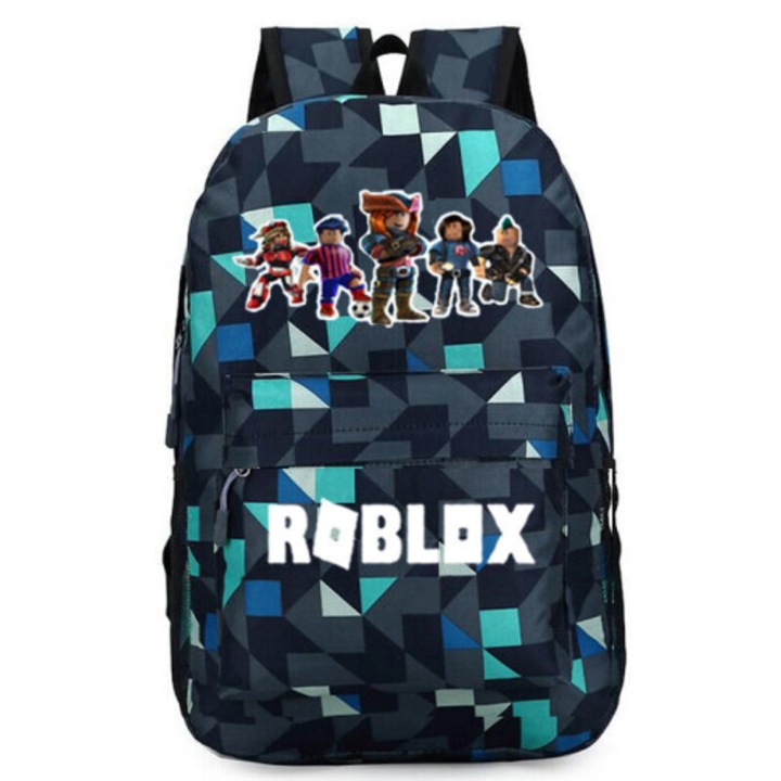 Ghiozdan copii Roblox set 5 figuri multicolor