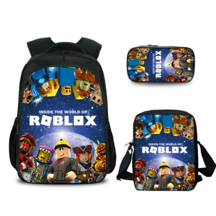 Set 3 ghiozdane copii Roblox multicolor