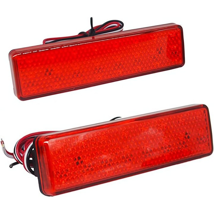 Set 2 lampi frana spate, compatibil Opel Vauxhall Vivaro Movano Renault, rosu, universal