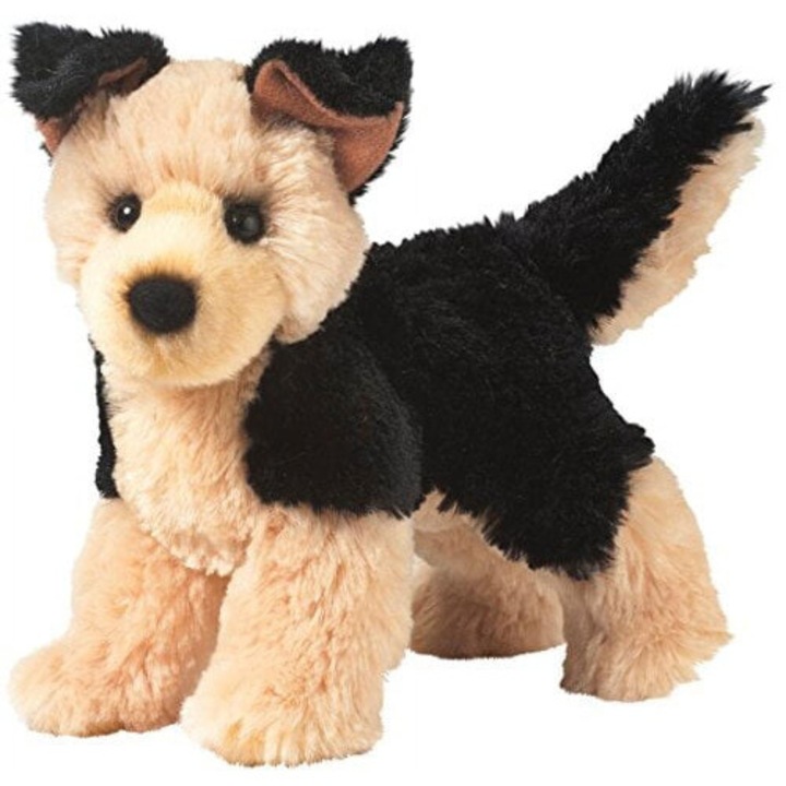 Catelus de plus ciobanesc german negru-maro 25cm
