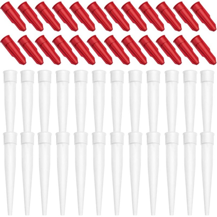 Set 48 duze siliconice pentru etansare, alb-rosu, universal