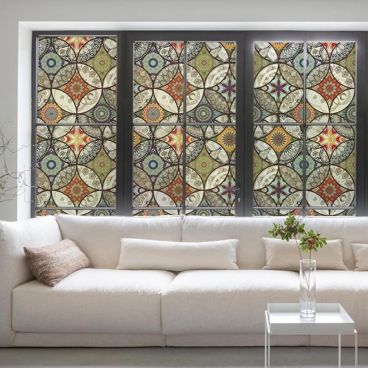 Folie geam 3D statica, PVC, rezistenta UV, 45x200cm