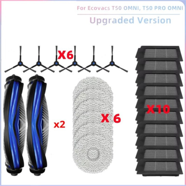 OEN T50 PRO porszívó tartozék készlet, kefék, szűrők, törlőkendők, többszínű