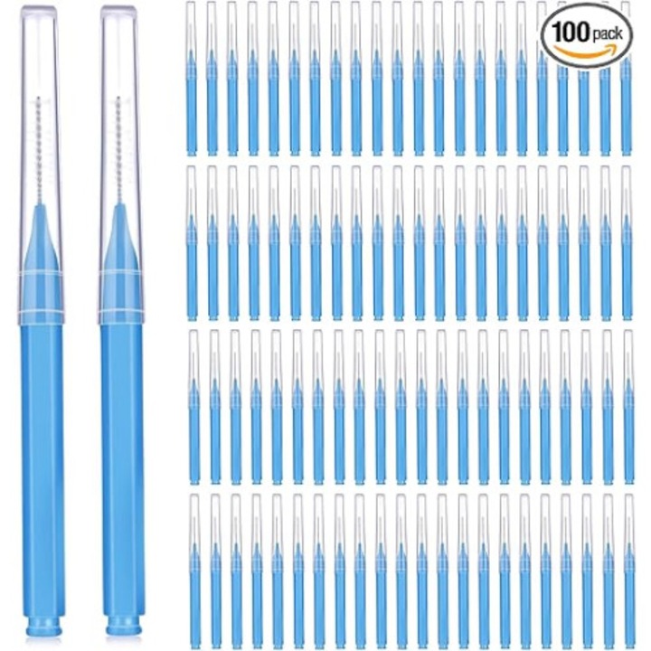 Set 100 periute interdentare albastru deschis 2.5x3.5x13.5mm