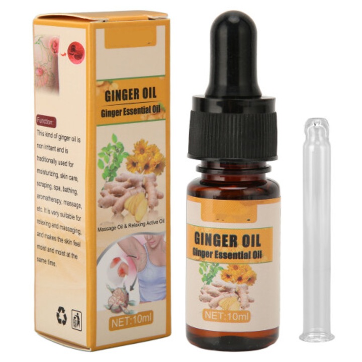 Természetes gyömbér masszázsolaj nyirokelvezetéshez 10ml