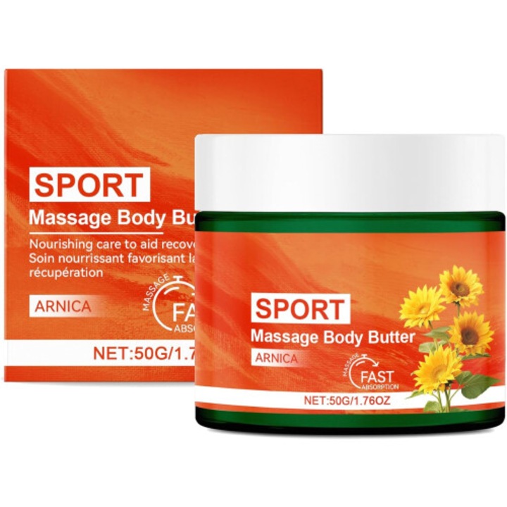 Sportmasszázs testvaj árnikával, izomregeneráló krém sportolóknak, 200ml