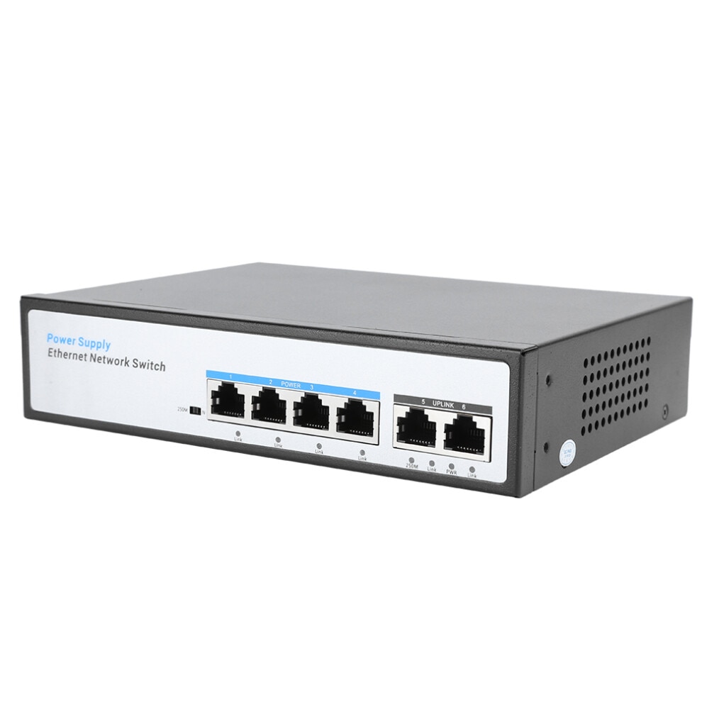 Switch PoE 6 porturi, extensie retea, protectie la supratensiune ...