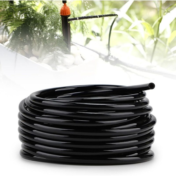 Mikro öntözőcső 4mm PVC fekete 10m