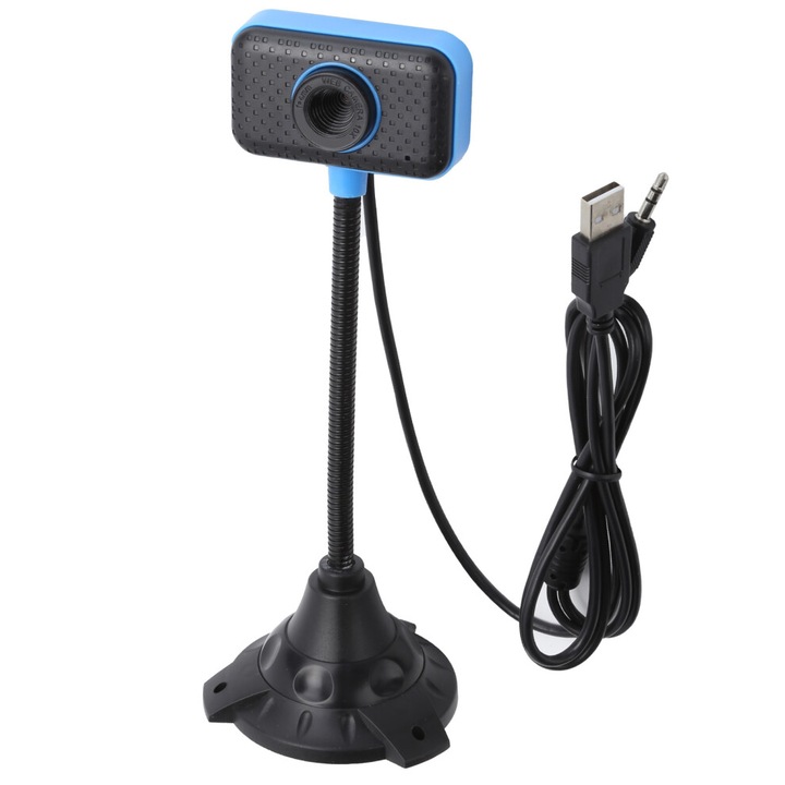 Camera web USB Full HD, microfon stereo, corectie automata lumina, capac confidentialitate, trepied