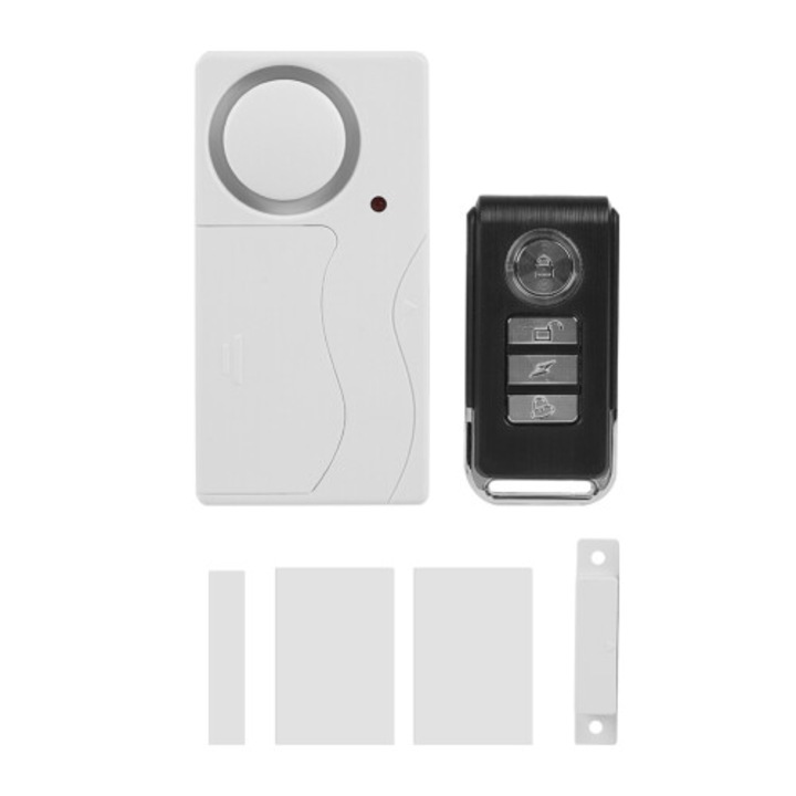 Sistem alarma usa fereastra wireless buton panica sirena inalta volum multifunctional