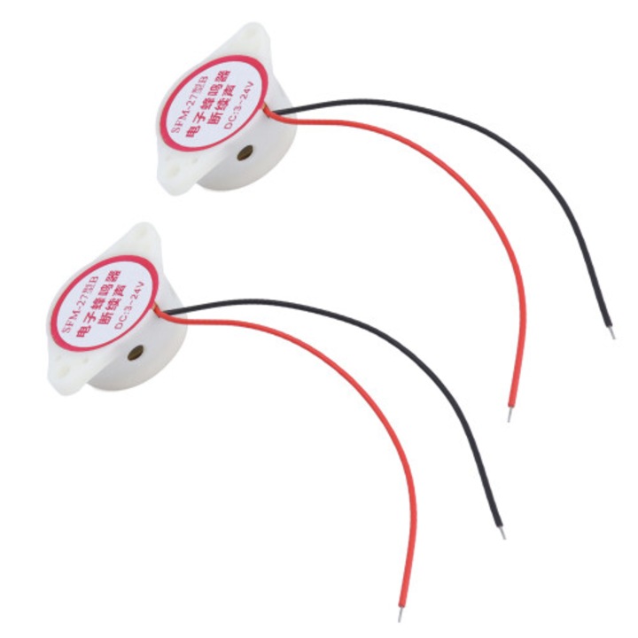 5 db riasztó csengő 12V ABS SFM-27B fehér 80dB aktív készlet