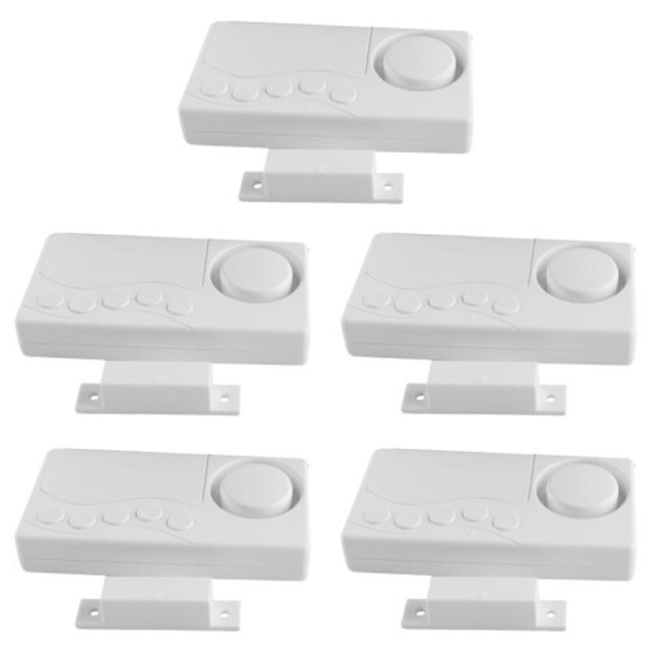 Set 5 senzori wireless deschidere usa, alarma intarziata, securitate casa