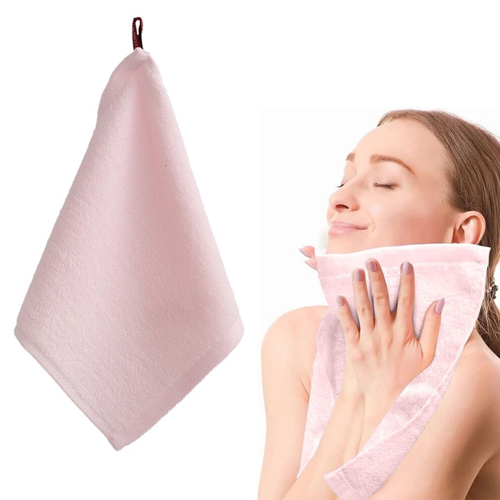 Set 5 prosoape mici bumbac 25x25cm absorbante colorate solide