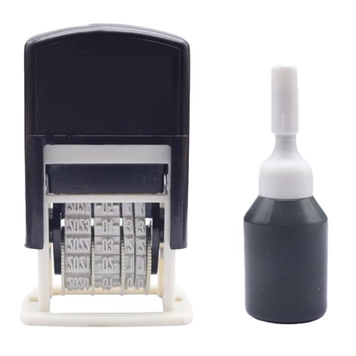 Stampila automata cu cerneala pentru afaceri, spatiu mare, design ergonomic