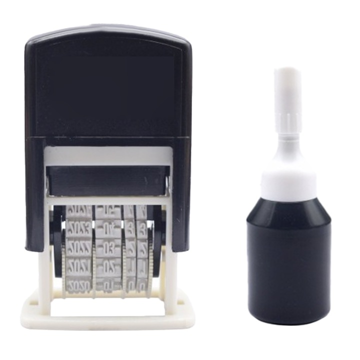 Stampila automata cu cerneala pentru afaceri, spatiu mare, design ergonomic