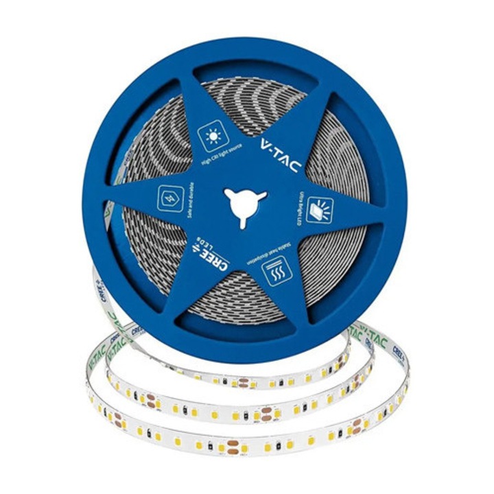 LED Szalag 10W/m 24V 3000K 8mm Tekercs 10m