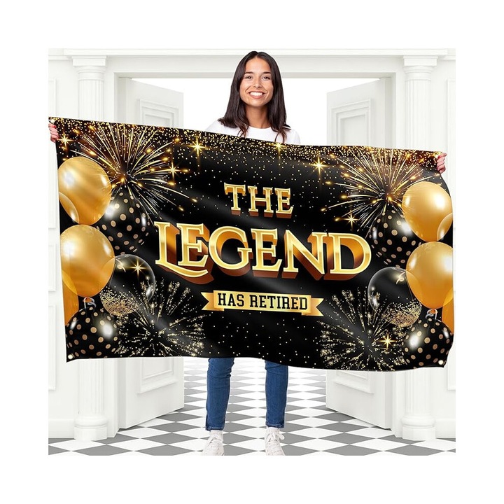 Banner nyugdíjazáshoz 150x90cm többszínű parti dekoráció