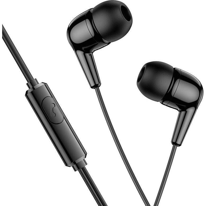 Casti cu fir Hoco M97, stereo, negru, 1.2m, microfon