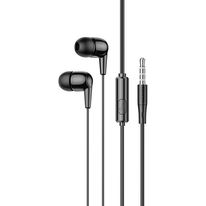 Casti cu fir Hoco M97, stereo, negru, 1.2m, microfon