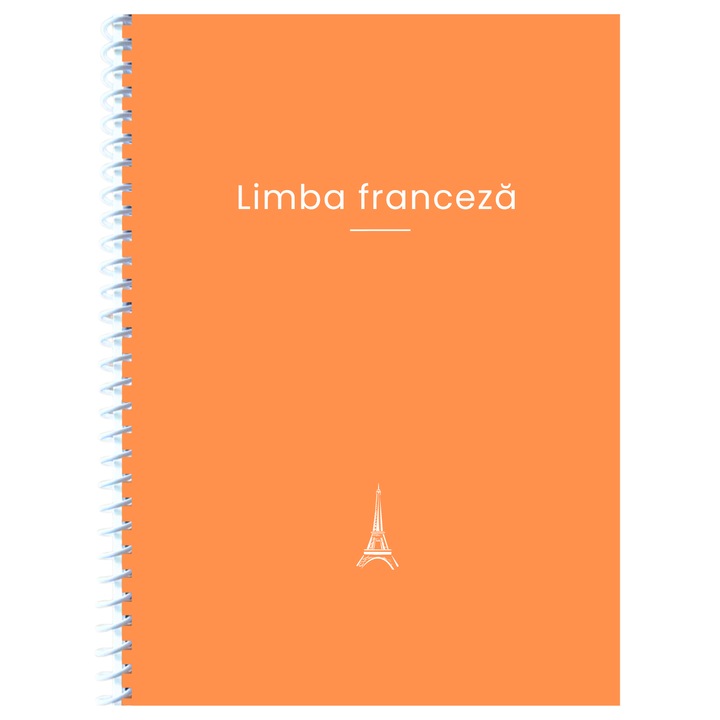 Caiet Studentesc cu spirala, Foi veline, 100 File, A4, personalizat Franceza