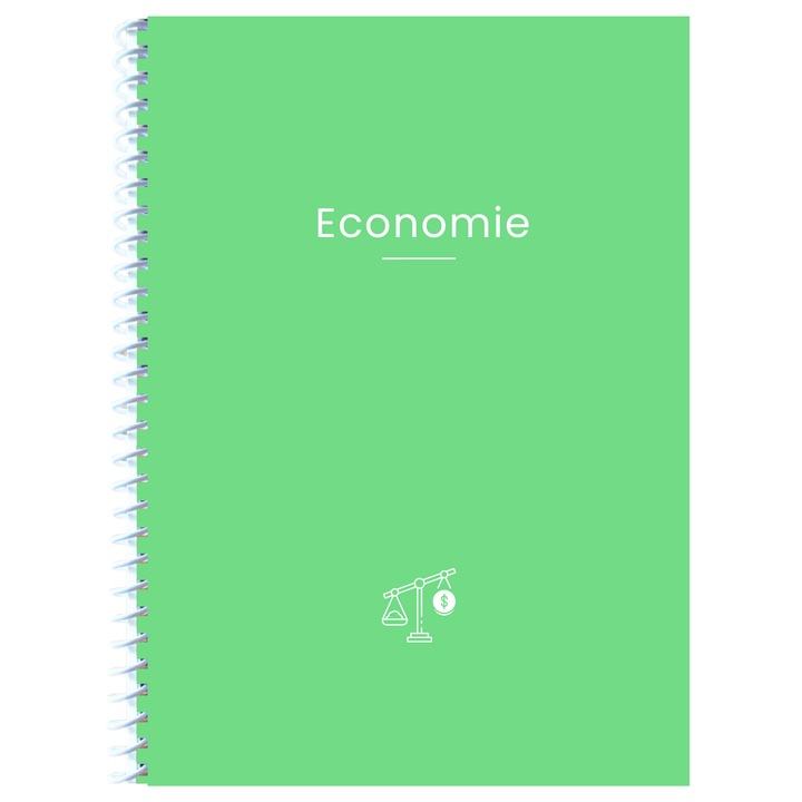 Caiet Studentesc cu spirala, Foi veline, 100 File, A4, personalizat Economie