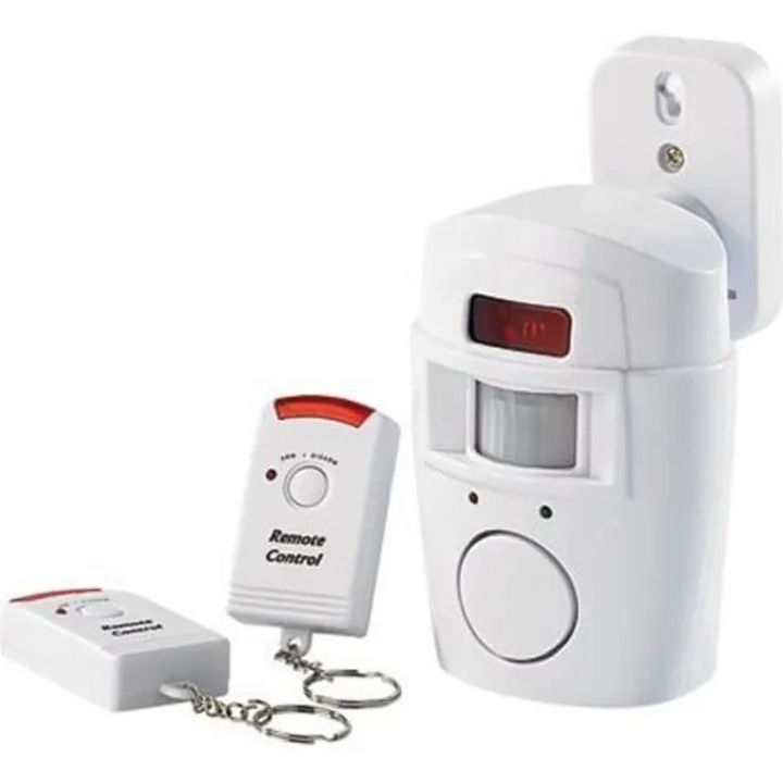 Sistem electronic cu detector de miscare, kit supraveghere, negru
