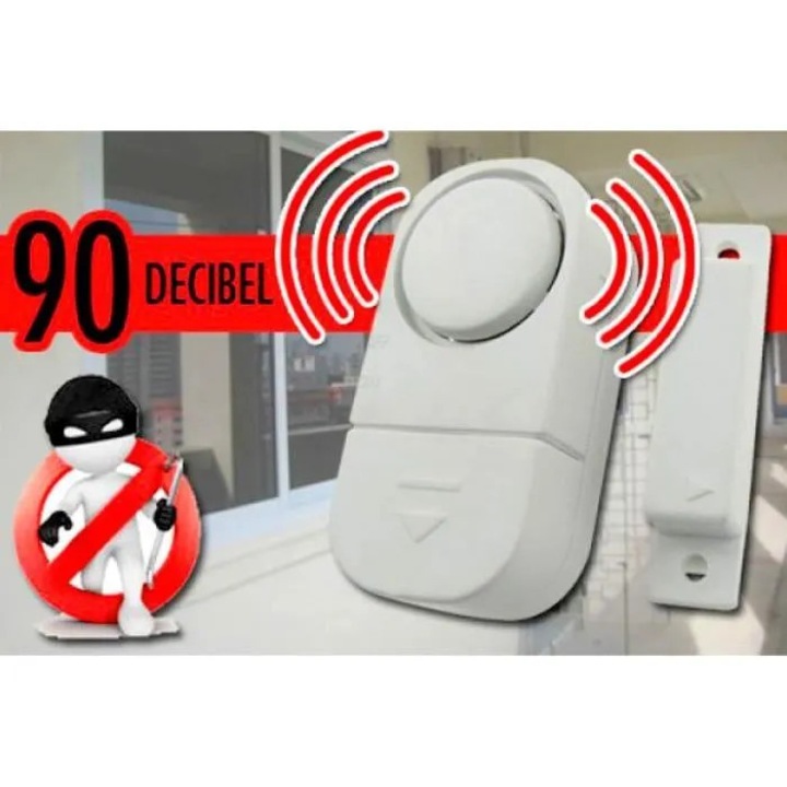 Ajtó- és ablakriasztó 90dB, fehér