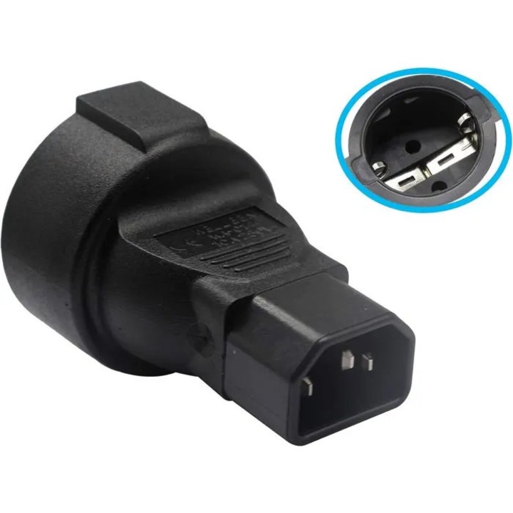 Adaptor priza impamantata C14, multicolor