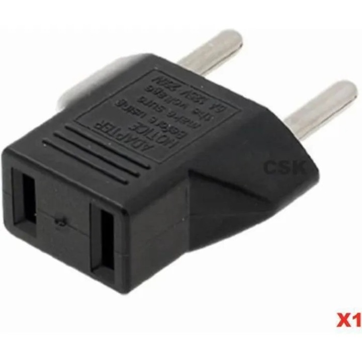Adaptor priza US la EU, alb