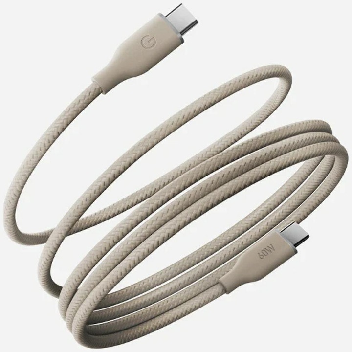Cablu USB-C Energea Helix 60 magnetic 60W 1.5m natural