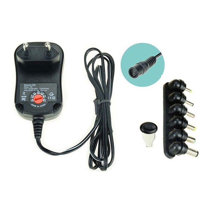 Univerzális fitnesz adapter 3-12V 1A